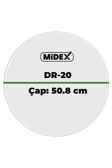 Midex DR-20R Şeffaf Renk 20 İnç Kick Bateri Davul Derisi Drumhead 20 inch (50.80 cm) - 3