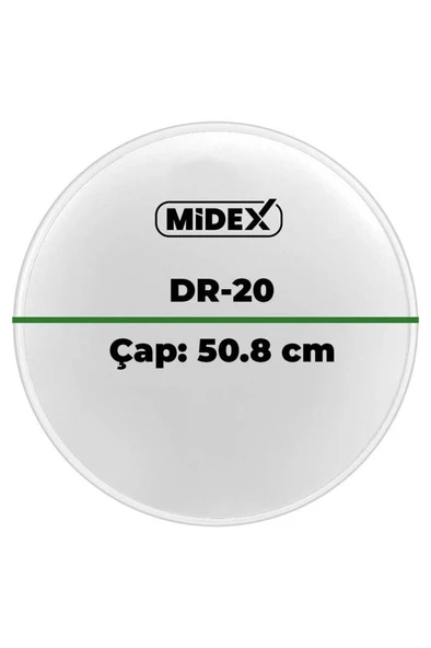 Midex DR-20WH Beyaz Renk 20 İnç Kick Bateri Davul Derisi Drumhead 20'' inch (50.80 cm) - Resim 3