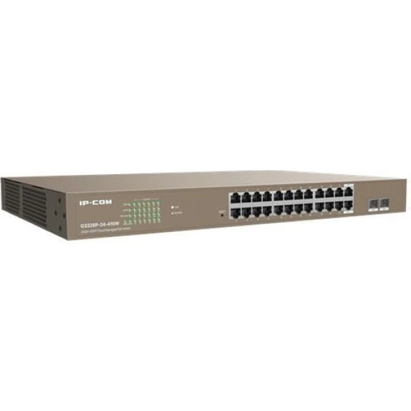 IP-COM G3326P-24-410W 24 PORT GIGABIT+ 2X1GB SFP UPLINK L2 YÖNETİLEBİLİR 370W POE RACKMOUNT SWITCH - 2