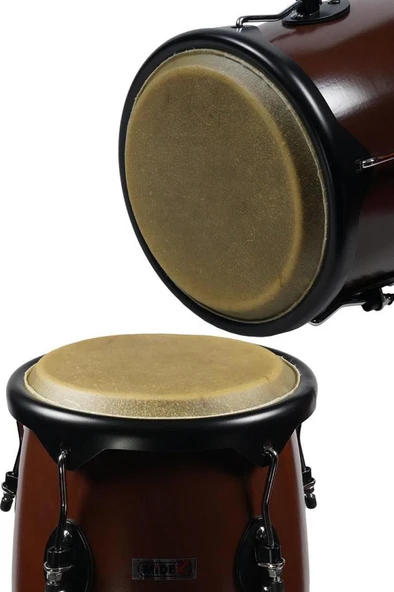 Midex TB-130 Profesyonel Bordo Doğal Ahşap Tumba Siam Meşesi Doğal Deri - Resim 3