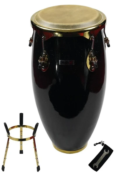 Midex TB-150 Profesyonel Siyah Doğal Ahşap Tumba Siam Meşesi Doğal Deri - Resim 2