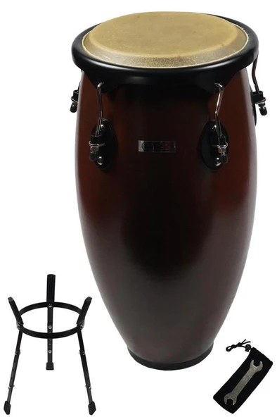 Midex TB-130 Profesyonel Bordo Doğal Ahşap Tumba Siam Meşesi Doğal Deri - Resim 2