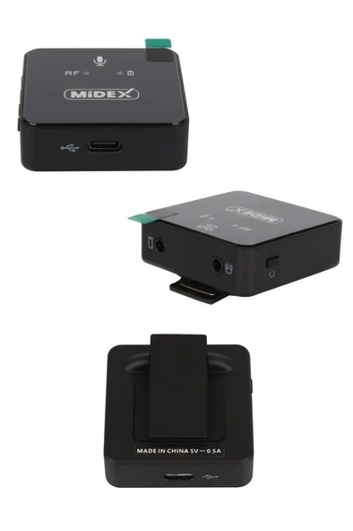 Midex CM2 Kablosuz Wireless İkili Kamera Mikrofon (Telefon Bilgisayar Mixer Ses Kartı Kamera) - Resim 3