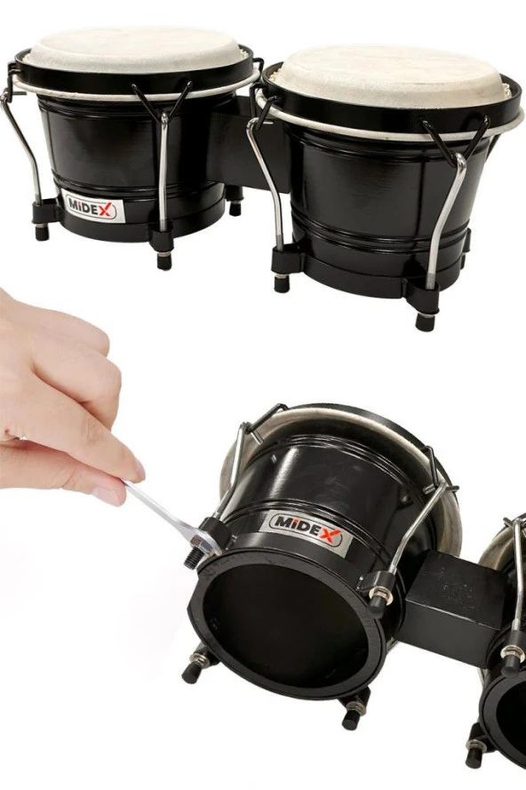 Midex BG-220 Siyah Bongo Siam Meşesi Doğal Deri - 3