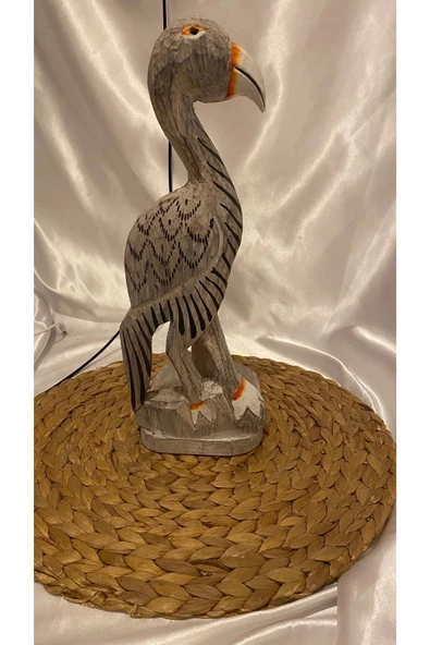 Peçetelik Kağıt Havluluk Filamingo Kuş Figürlü Açık Gri - Resim 6