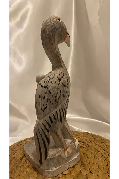 Peçetelik Kağıt Havluluk Filamingo Kuş Figürlü Açık Gri ürün görseli