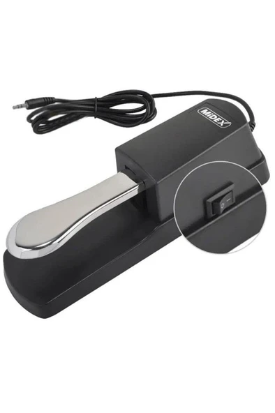 Midex PP-06 Sustain Pedalı ( 3.5 mm Jack Sustain Girişi Olan Tüm Ürünlerle Uyumlu) ürün görseli 1