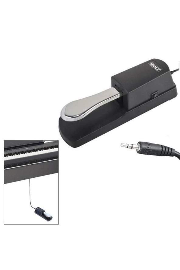 Midex PP-06 Sustain Pedalı ( 3.5 mm Jack Sustain Girişi Olan Tüm Ürünlerle Uyumlu) - 2