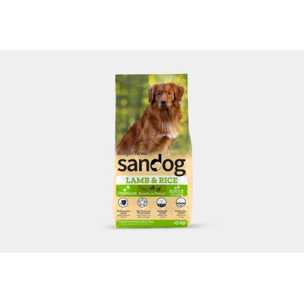 Sandog Lamb & Rice Adult Köpek Maması 15 Kg