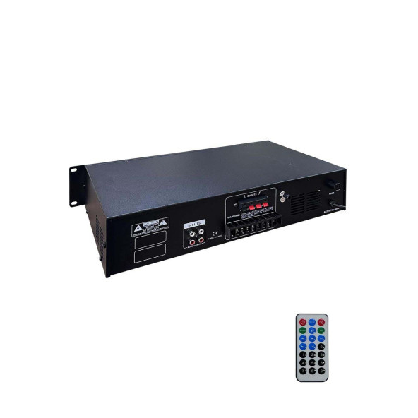 Hepa Merz HB-4600 Mixer Amfi 4 Bölgeli 4 Çıkışlı Anfi Zonlu 4x150W Bluetooth Usb - 3