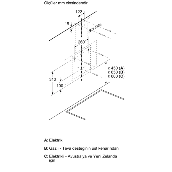 BOSCH DWK63PJ20T Serie 2 Eğimli Cam Davlumbaz - 8
