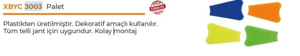 BİSİKLET PALET SÜS JANT SÜSÜ 2 PAKET 18 ADET BİSİKLET TEKER SÜSÜ - 2