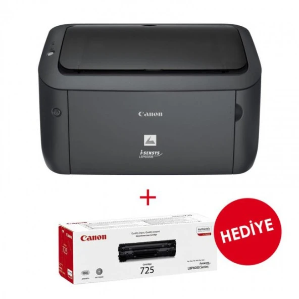 Canon İ-Sensys LBP6030B Mono Lazer Yazıcı + 1 Adet Orjinal Toner Hediyeli