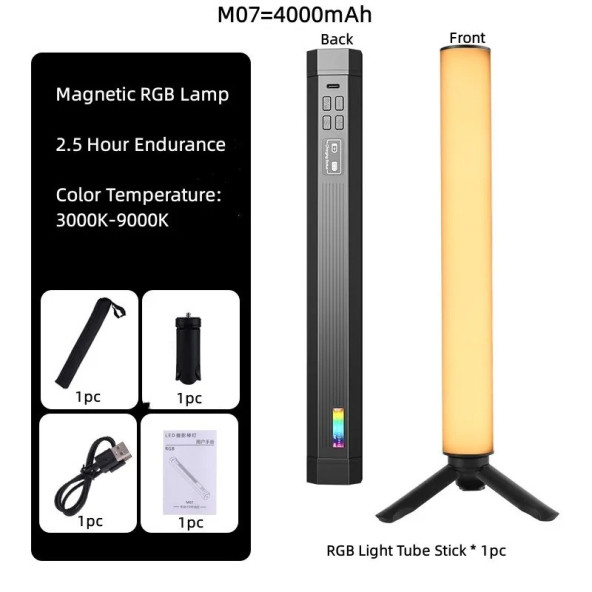 Deyatech RGB Led M07 Ortam Aydınlatma Mini Ayaklı Ambiyans Işığı Fotoğraf&Video Çekim Youtube Tiktok - 2