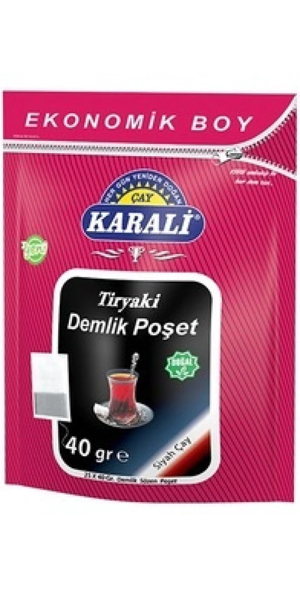 Karali Tiryaki Jumbo Demlik Poşet Siyah Çay 25*40 gr