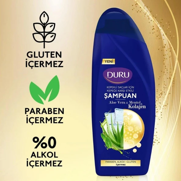 Duru Aloe Vera&mentol&kolajen Kepeğe Karşı Etkili Şampuan 500 Ml