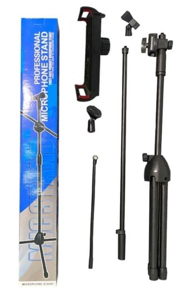 Lastvoice MS09TB Telefon Tablet Tutuculu Mikrofon Standı Sehpası Ayağı - Resim 3