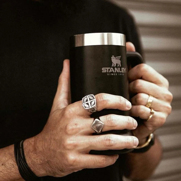 Stanley Adventure Vakumlu Kuplu Bardak 0,70 Lt - Matte Black Pebble - 4