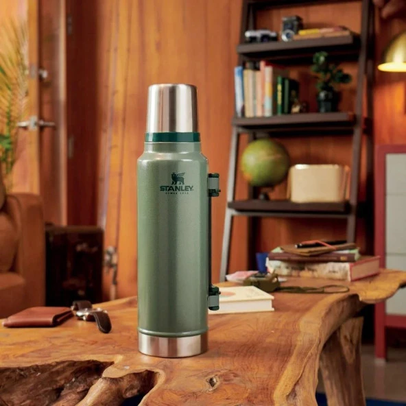Stanley Klasik Vakumlu Paslanmaz Çelik Termos 1.9 LT - Hammertone Green - 6
