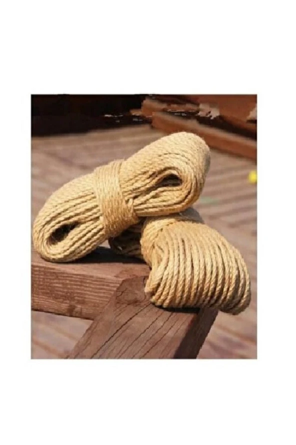 Jüt Halat 4 Mm 40 Metre Hasır Ip Urgan Ipi Dekoratif Ip