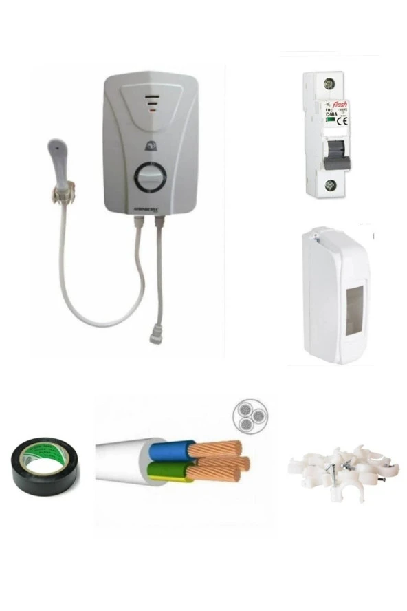 Elektrıklı Şohben 10 Mt Kablolu Tam Takım Set