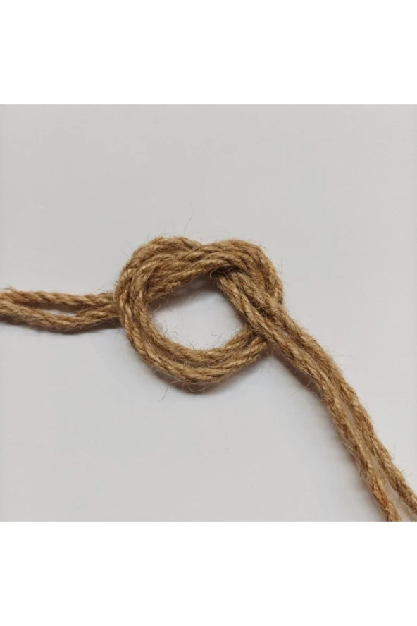 3mm Jüt Halat 20 Metre Kendir Ip Dekoratif Hasır Ip