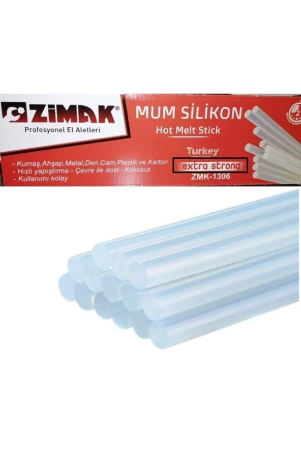 5 Adet - Kalın Silikon 11 Mm - Uzunluğu 15 Cm Ekstra Güçlü