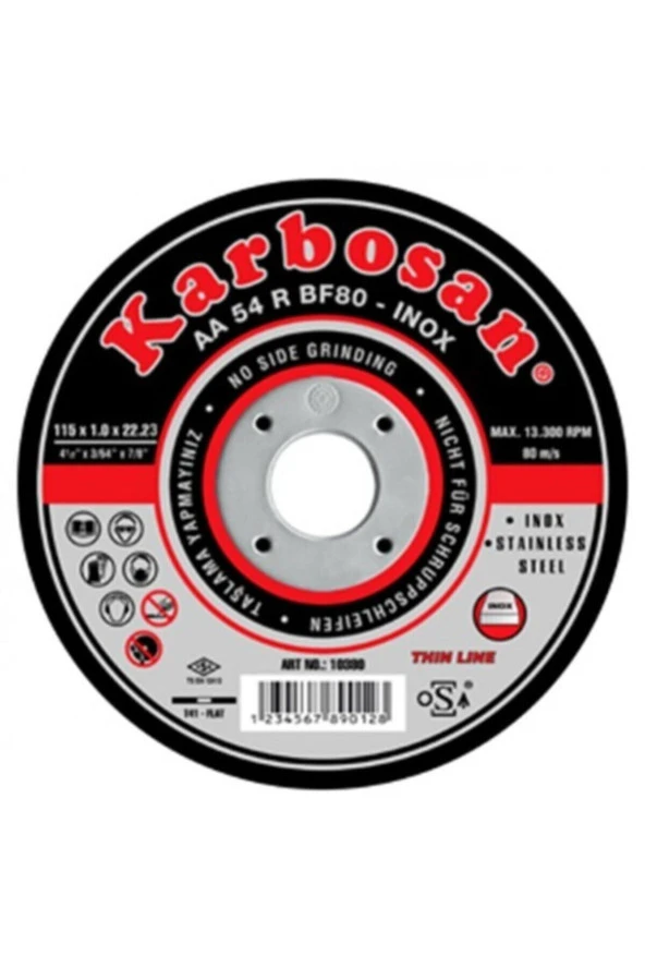 Inox Kesici Taş 115x1,0x22mm