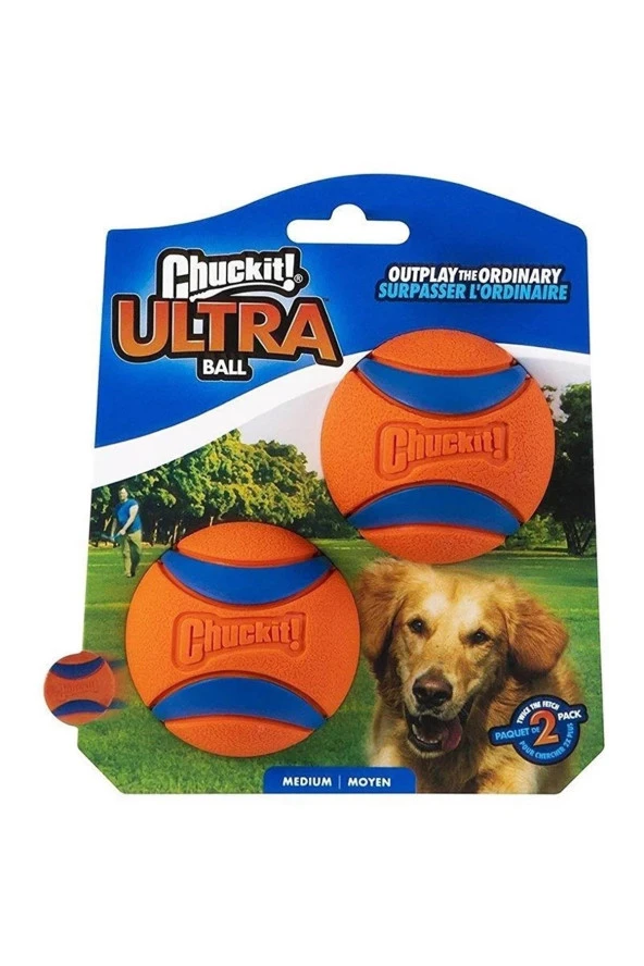 Chuckit Ultra Ball 2li Köpek Oyun Topu Medium 6,5 Cm
