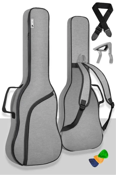 Midex ELC-40PAK Case Elektro Gitar Çantası Gigbag Su Geçirmez Kalın Kılıf (Çanta Askı Capo) ürün görseli 1