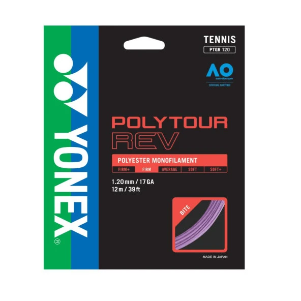 Yonex Poly Tour Rev 1.20 12M Mor Tenis Kordajı