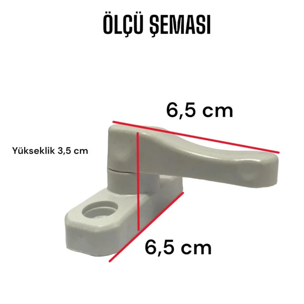 Güvenlik Kilidi Bebek Çocuk Pvc Kapı Pencere Emniyet Kilidi Mandalı Cam Hırsız Kilidi Beyaz - 2