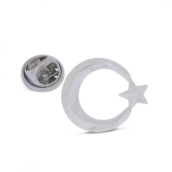 Hayal Sepeti Ay Yıldız Rozet Şık Tasarım 2x2cm - 2