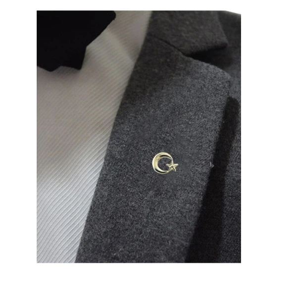 Hayal Sepeti Ay Yıldız Rozet Şık Tasarım 2x2cm - 3