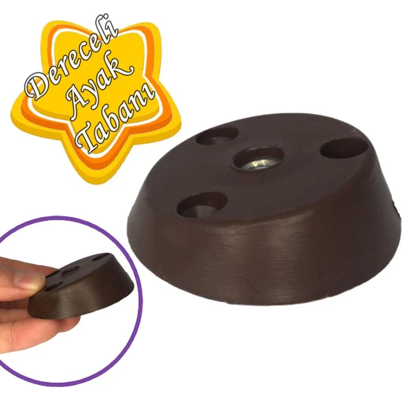 Dereceli Ayak Tabanı Kahverengi Mobilya Masa Sehpa Ayağı Bağlantı Aparatı Açılı  Plastik ürün görseli 1