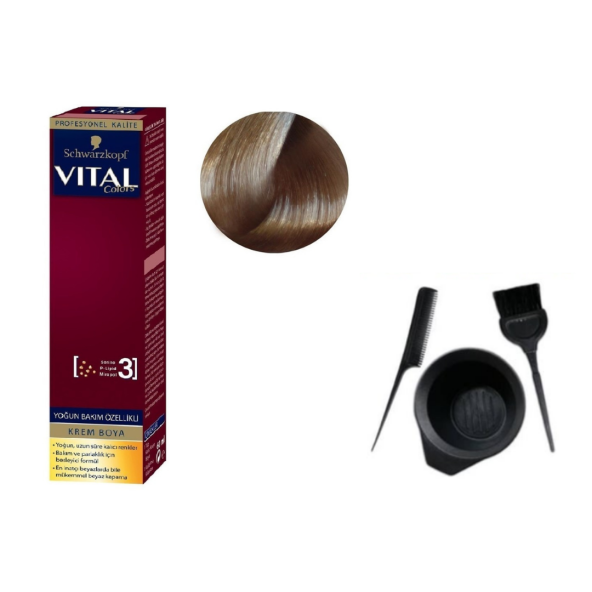 Schwarzkopf Vital Colors 9-11 Yoğun Küllü Platin Saç Boyası + Saç Boyama Seti