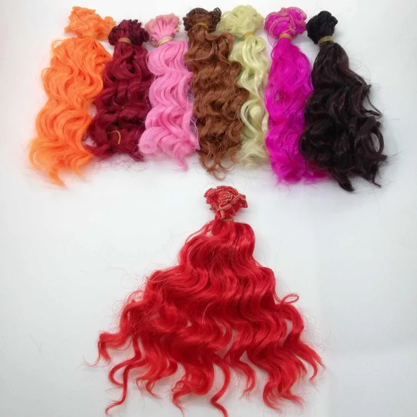 Amigurumi Dalgalı Saç 20 Cm ( 1 Adet )