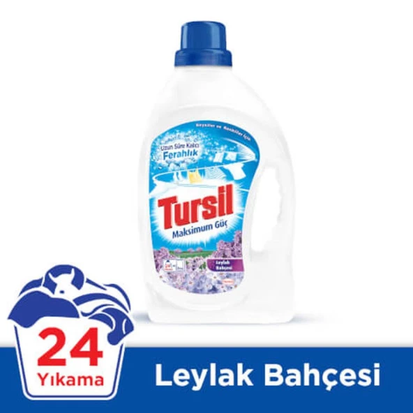 Tursil Jel Çamaşır Makinesi Deterjanı 24 Yıkama 1.68 L Beyaz ve Renkliler İçin Leylak Bahçesi