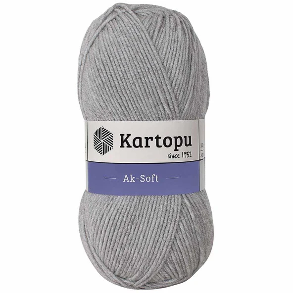 Kartopu Ak-soft El Örgü İpi 1000 Açık Gri