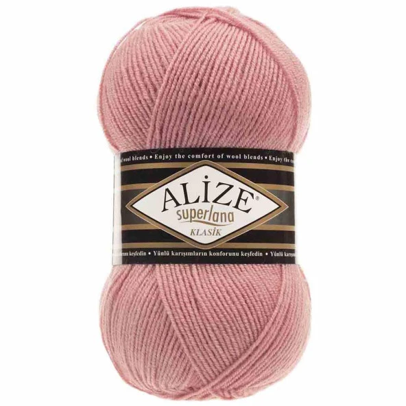 Alize Superlana Klasik Örgü İpi 144 Somon Pembe