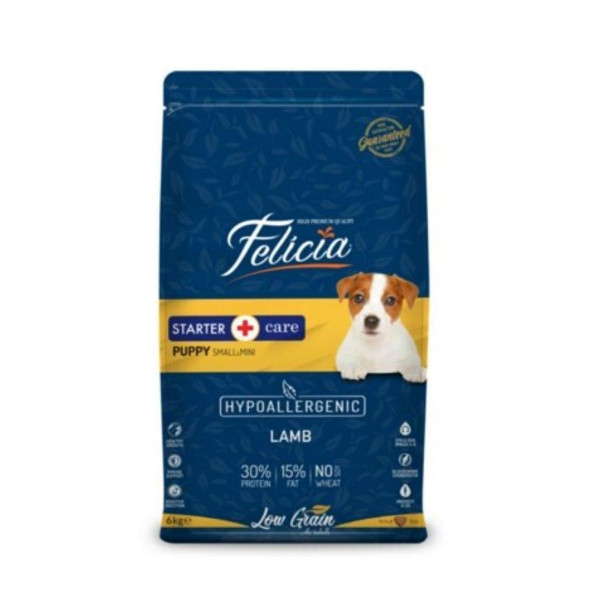 Felicia Düşük Tahıllı Hypoallergenic 6kg Felicia Small Mini Puppy Kuzulu Yavru Köpek Maması Starter