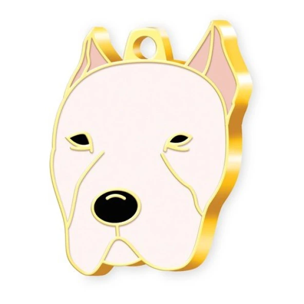 Altın Kaplama Dogo Argentino Köpek Künyesi
