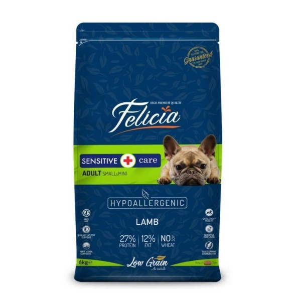 Felicia Düşük Tahıllı Hypoallergenic 3kg Felicia Small Mini Adult Kuzulu Yetişkin Köpek Maması