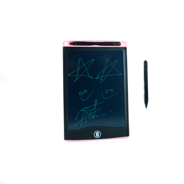 Çocuk Yazı Tahtası Dijital Ekran Kalemli 20 15 Cm Pembe - 2