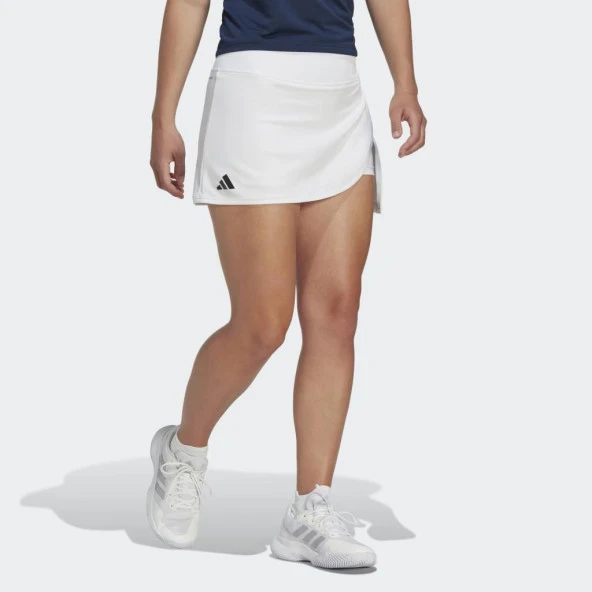 Adidas HS1455 Club Skirt Kadın Beyaz Tenis Eteği
