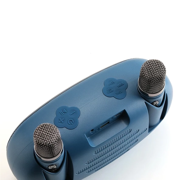 TG TG542DK USB/SD/FM/BLUETOOTH DESTEKLİ TAŞINABİLİR 2 EL MİKROFONLU LED IŞIKLI WIRELESS HOPARLÖR - SPEAKER - 2