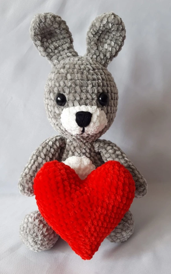 Kalpli Tavşan Amigurumi Organik Oyuncak - 1