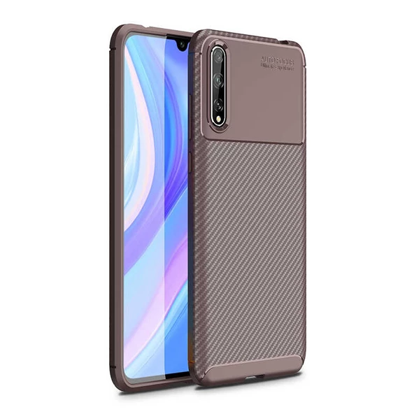 Huawei P Smart S (Y8P) Kılıf Karbon Silikon Case