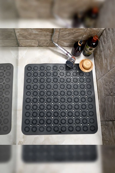 Silikon Masajlı Kare Duş Paspası - 3