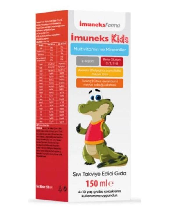 Imuneks Kids Multivitamin ve Mineraller Takviye Edici Gıda 150 ml